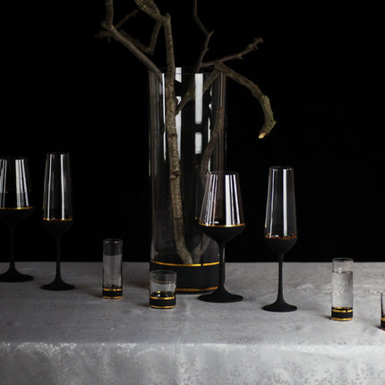 Delight Black hand-painted crystal spirit glass 50 ml